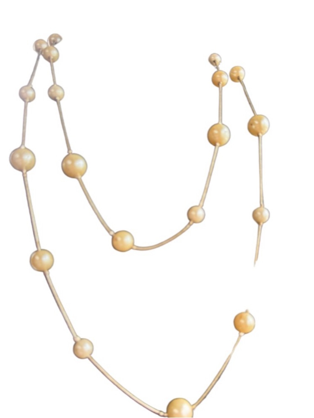 Really long Vintage  Faux Pearl Snake Necklace